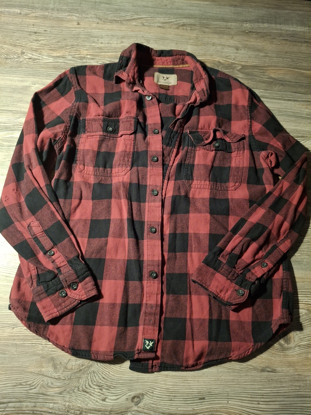 Outdoor Life Red & Black Buffalo Plaid Button-Down Shirt